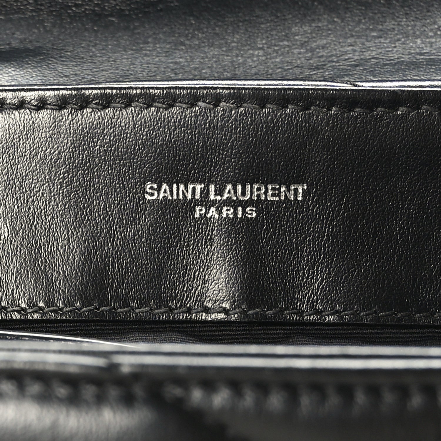 Saint Laurent Calfskin Y Quilted Monogram Small Loulou Chain Satchel Black 7 of 9