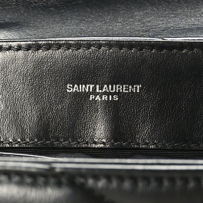 Saint Laurent Calfskin Y Quilted Monogram Small Loulou Chain Satchel Black 7 of 9