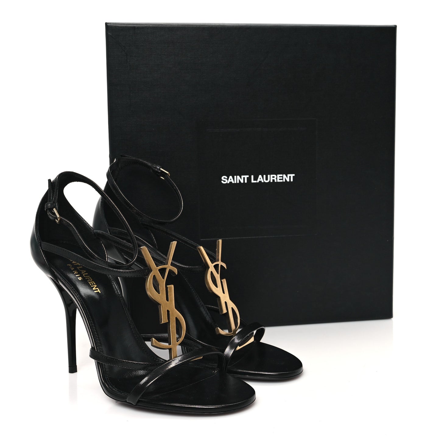 Patent Cassandra 100 Ankle Strap Sandals 39.5 Black
