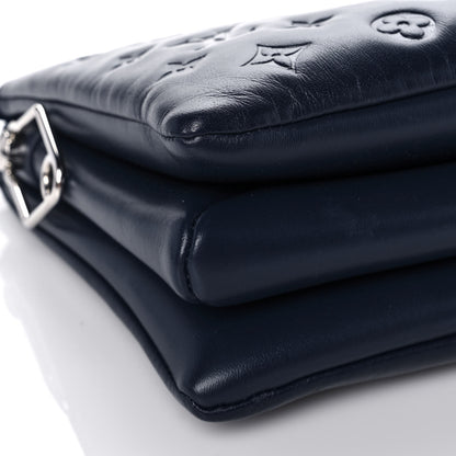 Louis Vuitton Lambskin Embossed Monogram Coussin PM Navy 8 of 10