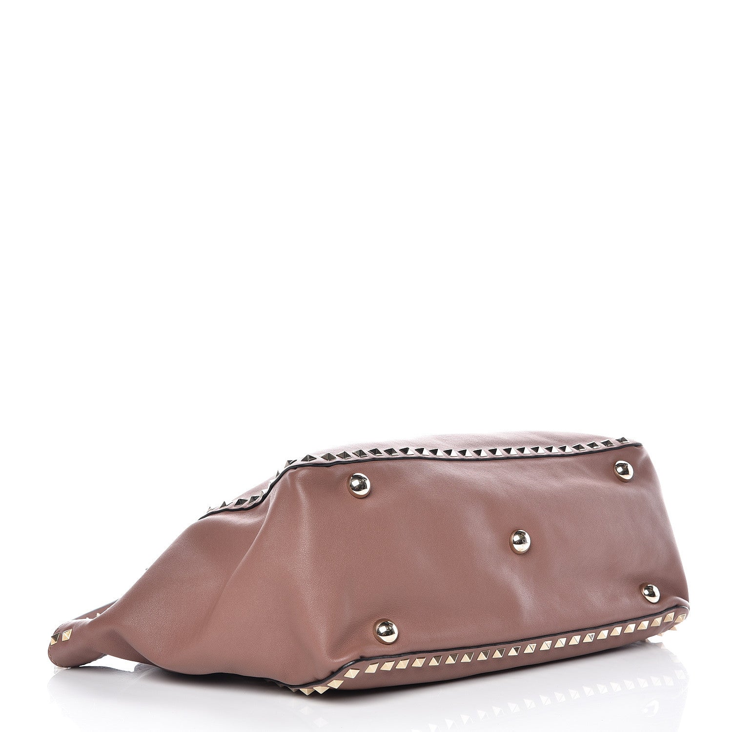 Valentino Garavani Vitello Medium Rockstud Tote Brownish 5 of 16