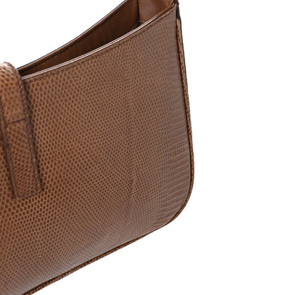 Saint Laurent Calfskin Lizard Embossed LE 5 A 7 Hobo Brown 10 of 11