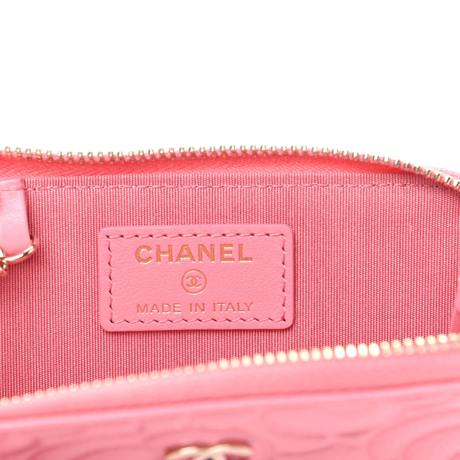 Chanel Caviar Camellia Embossed Key Holder Case Pink 6 of 8