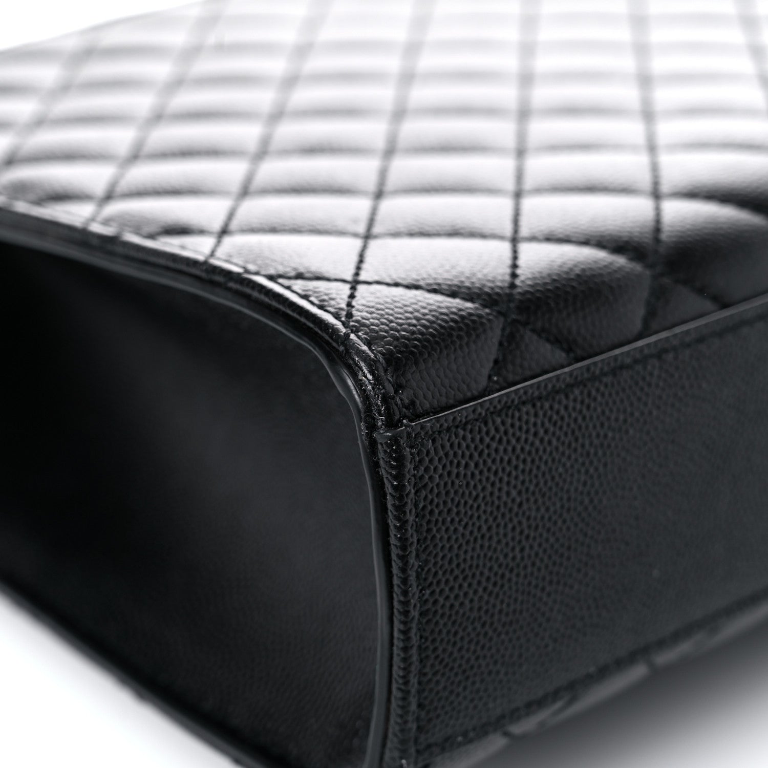 Saint Laurent Grain De Poudre Textured Mixed Matelasse Large Triquilt Monogram Satchel Black 10 of 12