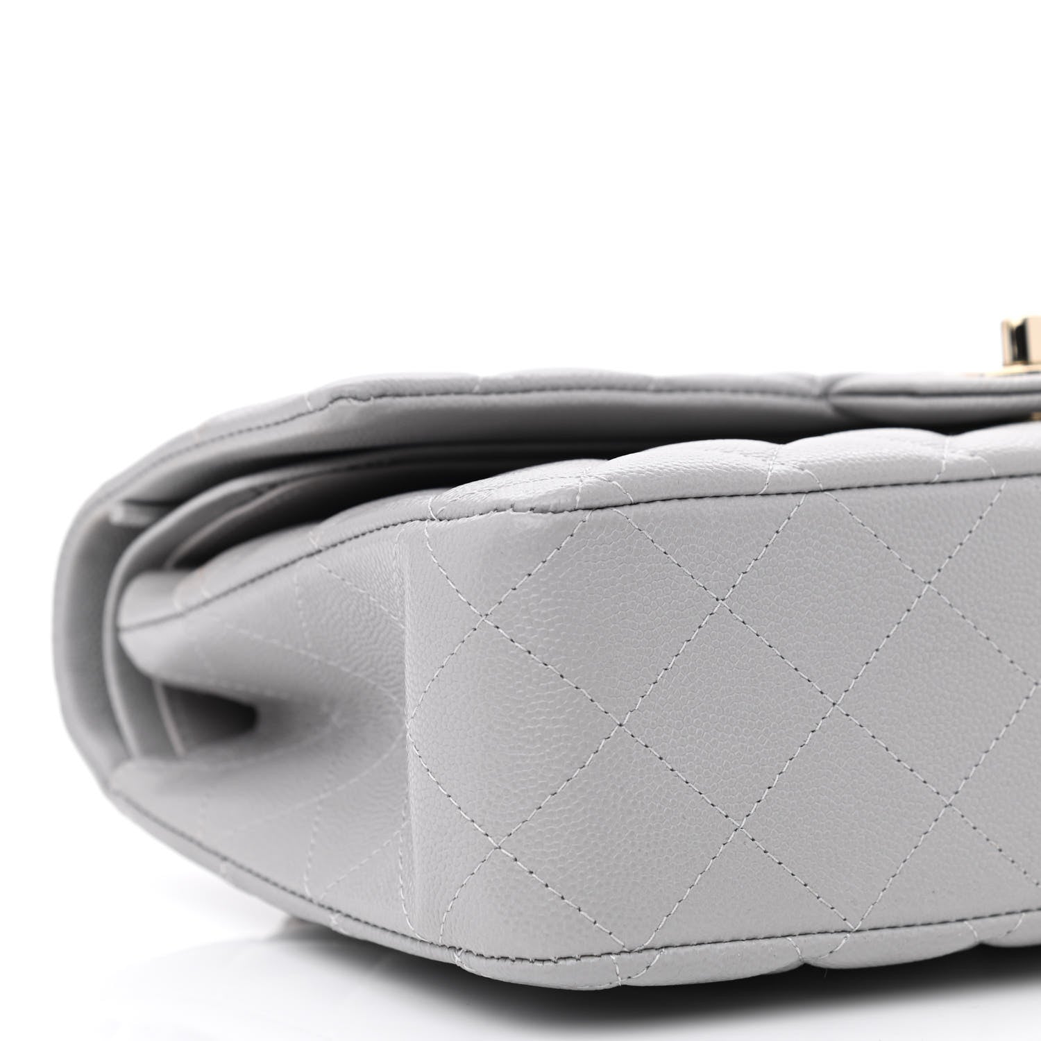 Chanel Caviar Quilted Medium Double Flap Grey 8 of 9