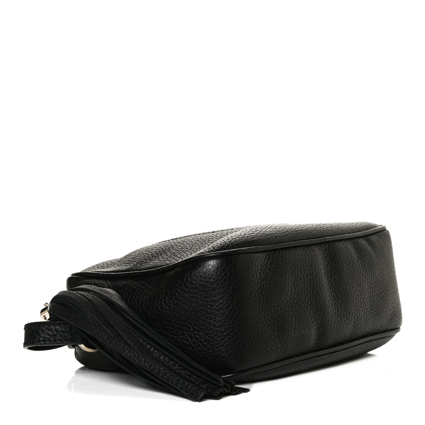 Pebbled Calfskin Small Soho Disco Bag Black