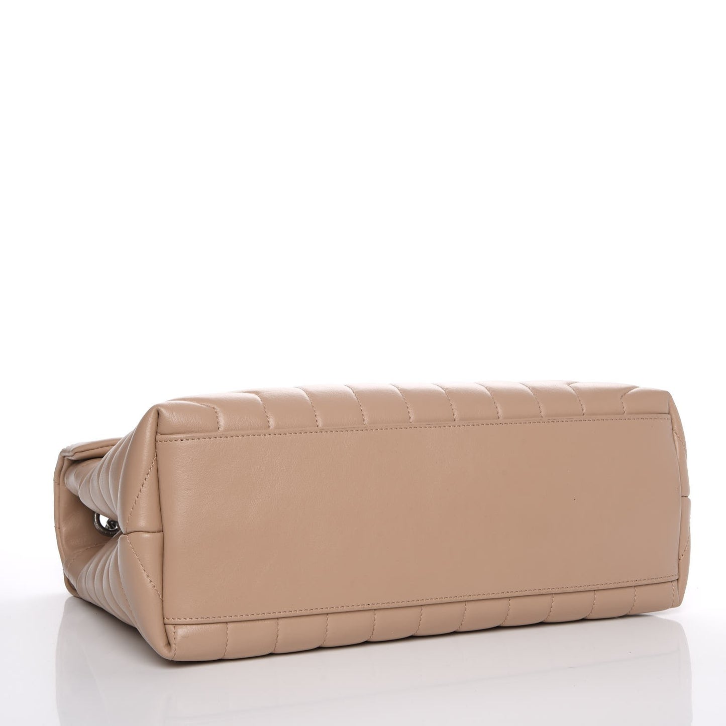Calfskin Y Quilted Monogram Medium Loulou Chain Satchel Dark Beige