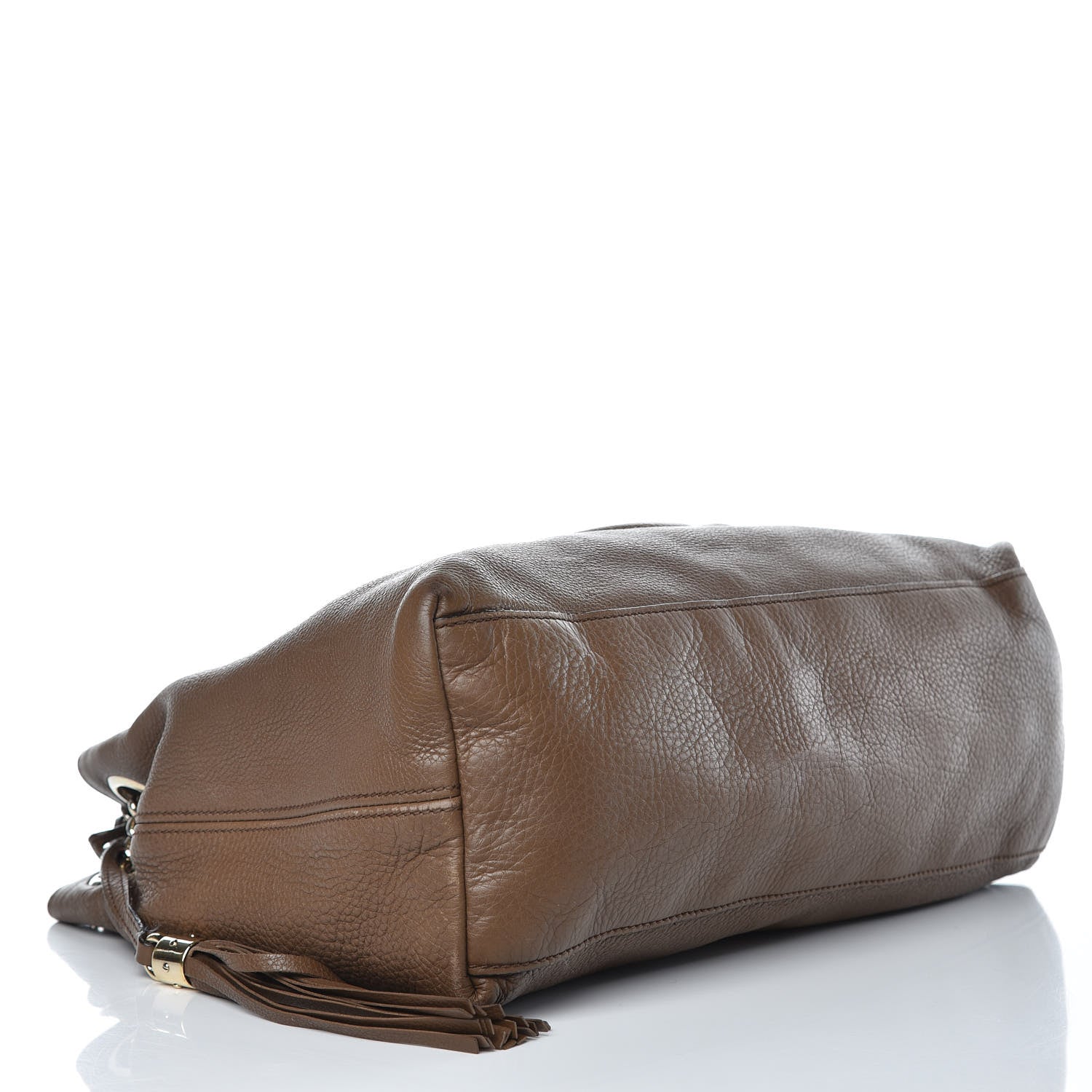 Gucci Pebbled Calfskin Medium Soho Chain Shoulder Bag Maple Brown 4 of 21