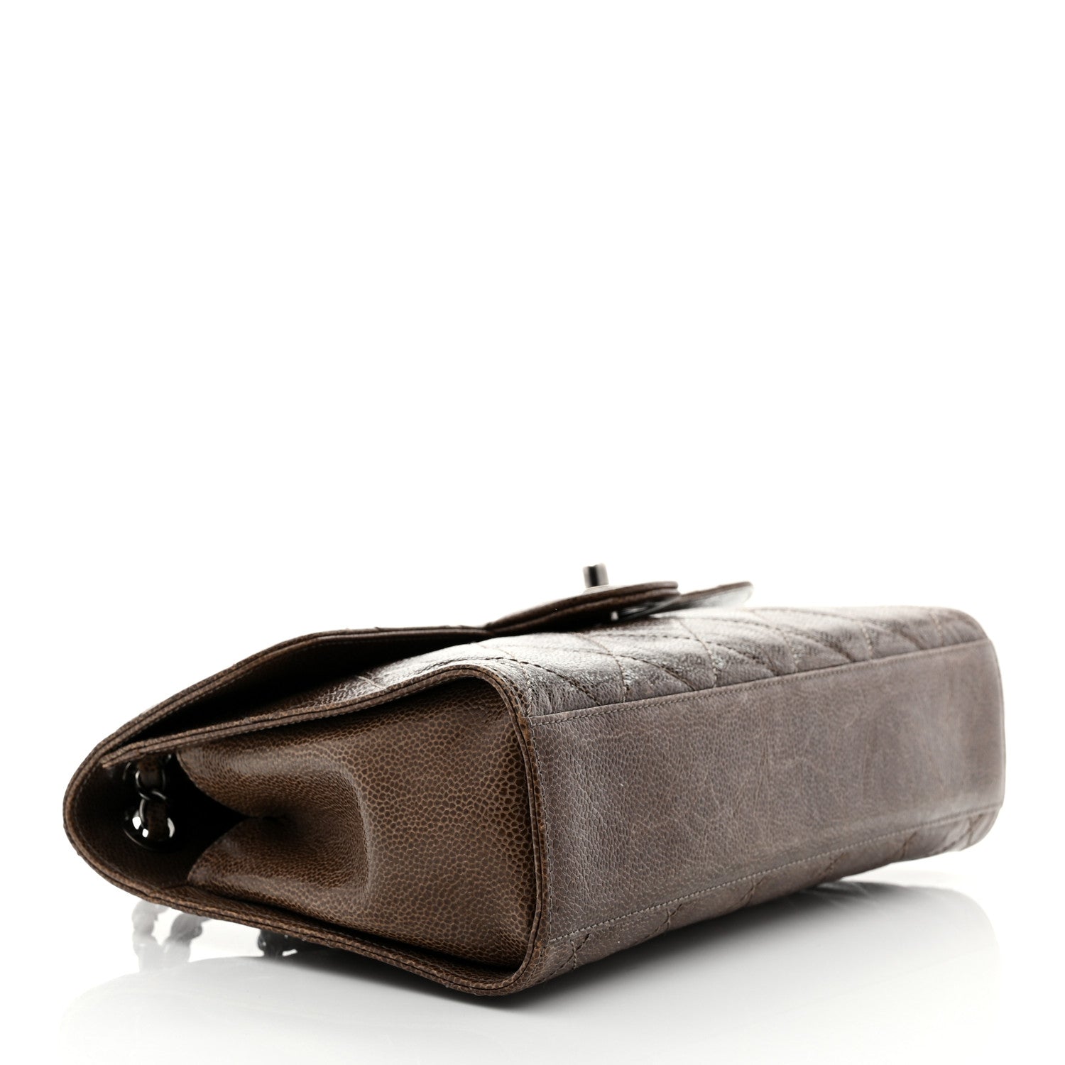 Chanel Crumpled Grained Calfskin Medium CC Crave Flap Brown 4 of 11
