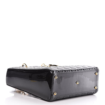 Christian Dior Patent Cannage Large Lady Dior Black 4 of 10