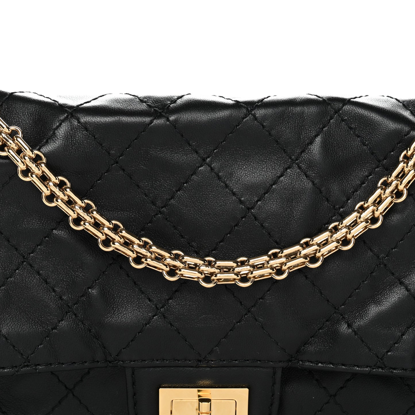 Lambskin Quilted Crush 2.55 Reissue 225 Flap Black