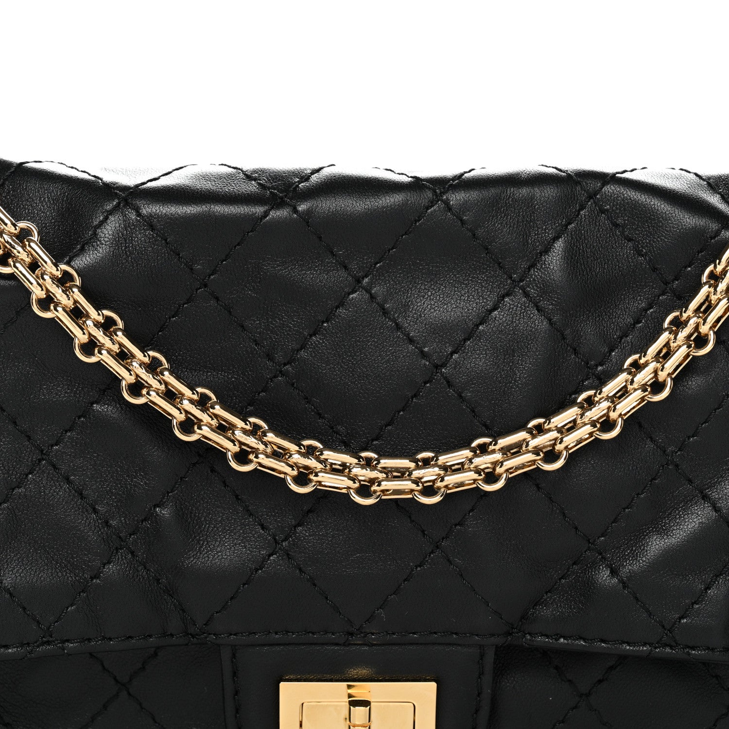 Chanel Lambskin Quilted Crush 2.55 Reissue 225 Flap Black 8 of 14