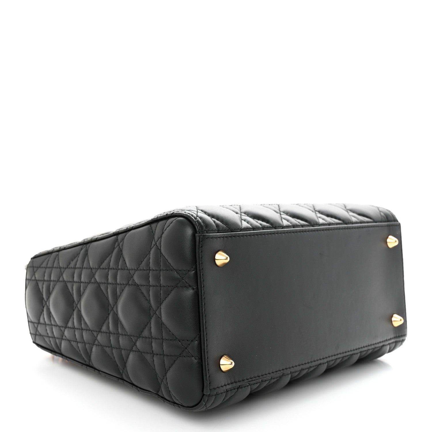 Christian Dior Lambskin Cannage Medium Lady Dior Black 4 of 12