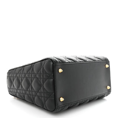 Christian Dior Lambskin Cannage Medium Lady Dior Black 4 of 12