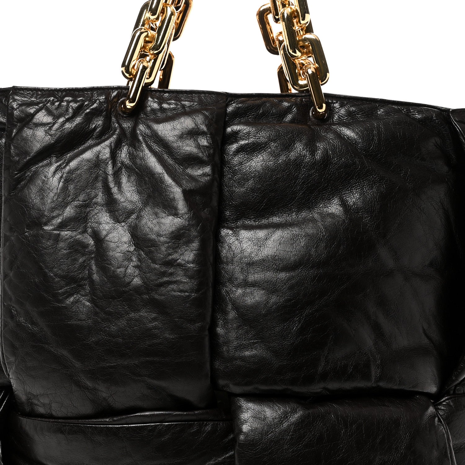 Bottega Veneta Calfskin Maxi Intrecciato Puffy Chain Tote Bag Fondente 7 of 9