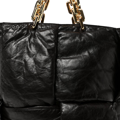 Bottega Veneta Calfskin Maxi Intrecciato Puffy Chain Tote Bag Fondente 7 of 9