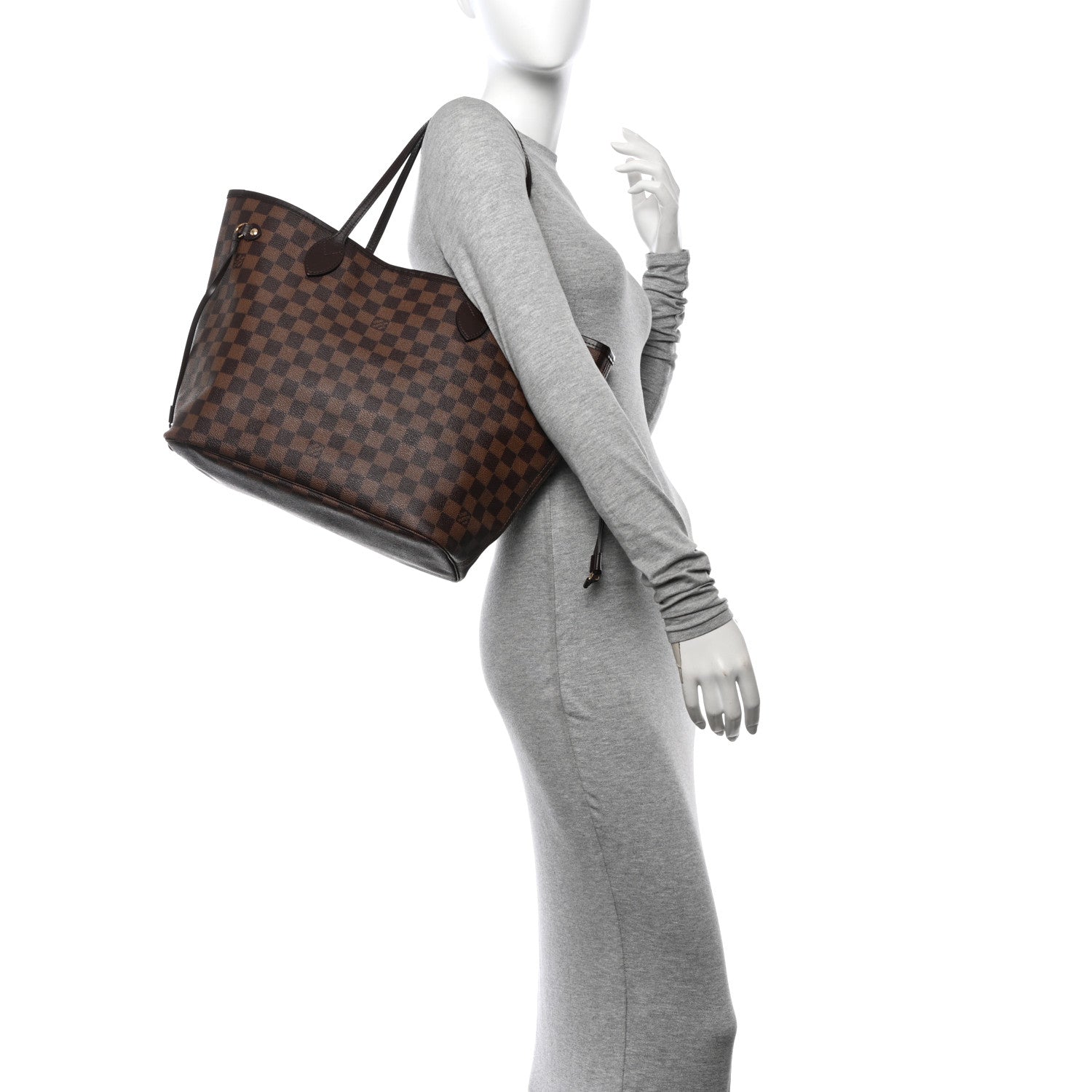 Louis Vuitton Damier Ebene Neo Neverfull MM Rose Ballerine 2 of 15