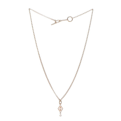 Hermes 18K Rose Gold Diamond Gambade Pendant Necklace 3 of 6