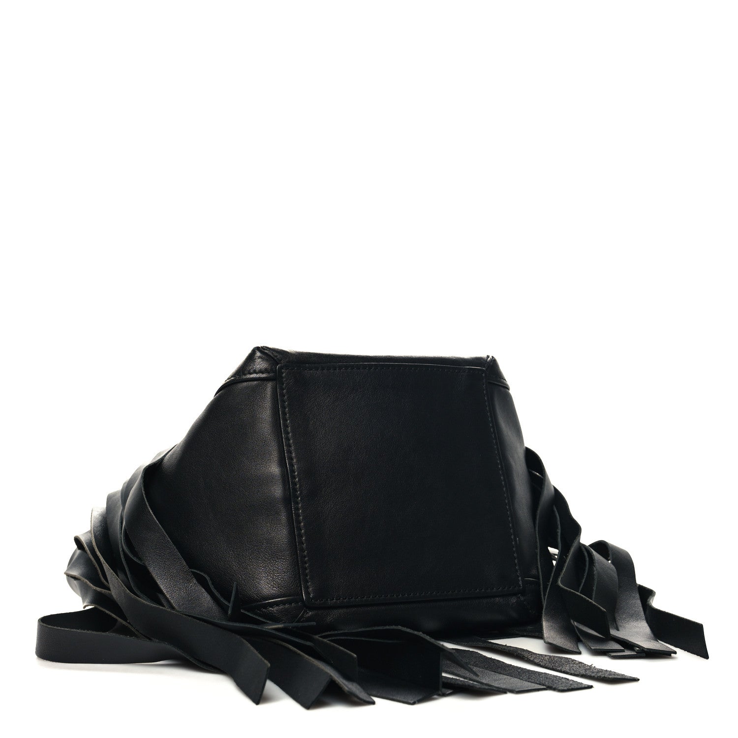 Balenciaga Calfskin XS Fringe Laundry Cabas Black 4 of 13