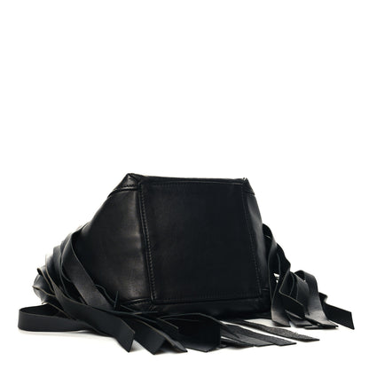 Balenciaga Calfskin XS Fringe Laundry Cabas Black 4 of 13