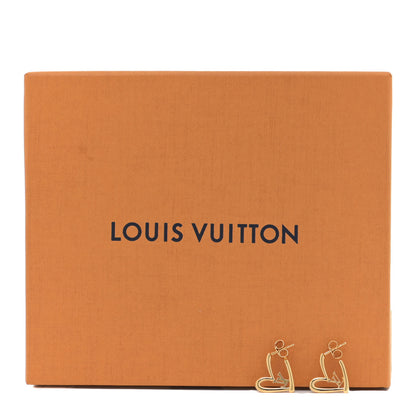Louis Vuitton Fall In Love Heart Earrings PM Gold 7 of 7