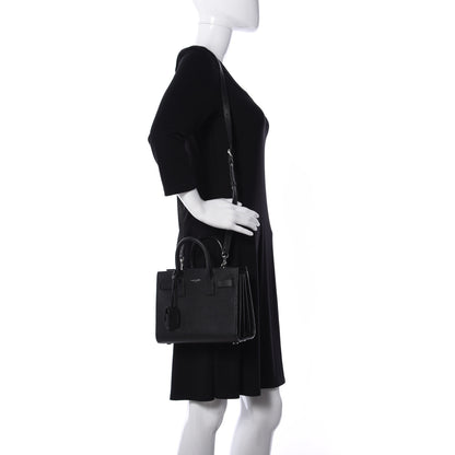 Saint Laurent Grained Calfskin Nano Sac De Jour Black 2 of 9