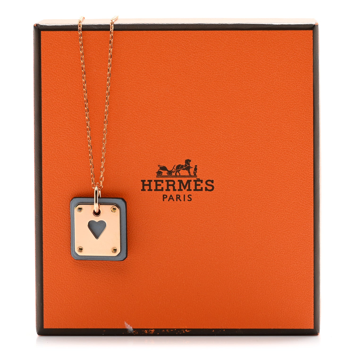 Hermes Swift As De Coeur Necklace Bleu Lin 9 of 9