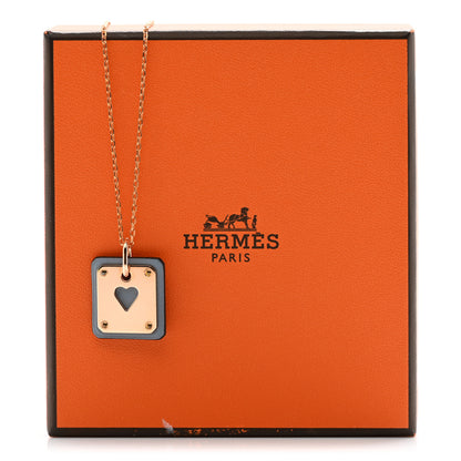 Hermes Swift As De Coeur Necklace Bleu Lin 9 of 9