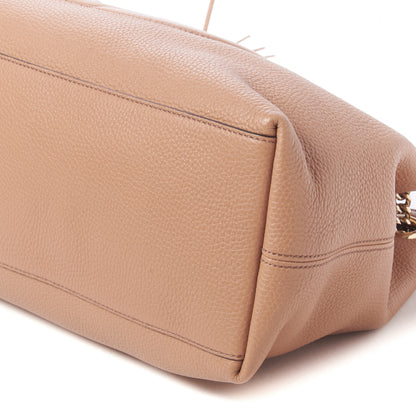 Gucci Pebbled Calfskin Medium Soho Chain Shoulder Bag Camelia 4 of 8