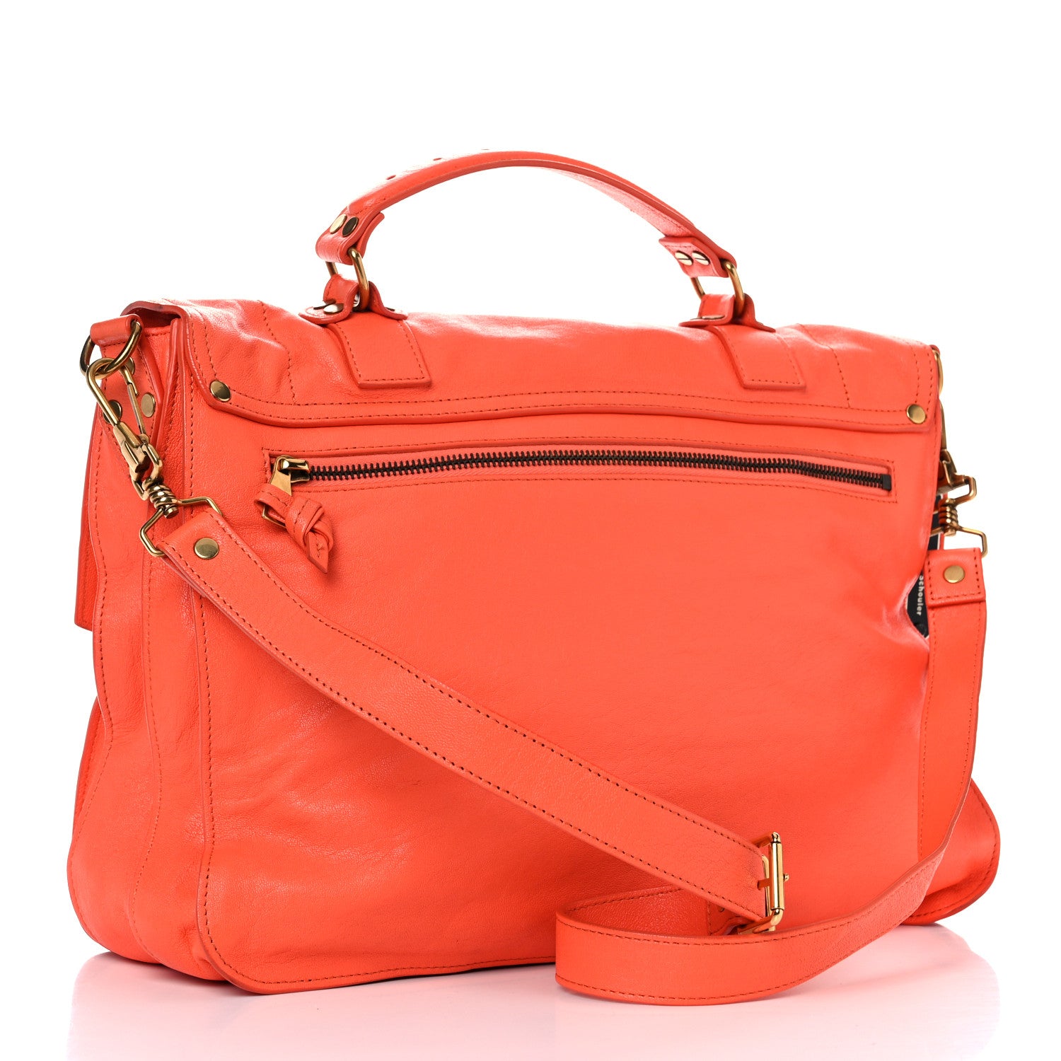 Proenza Schouler Lambskin Large PS1 Satchel Grapefruit 3 of 21