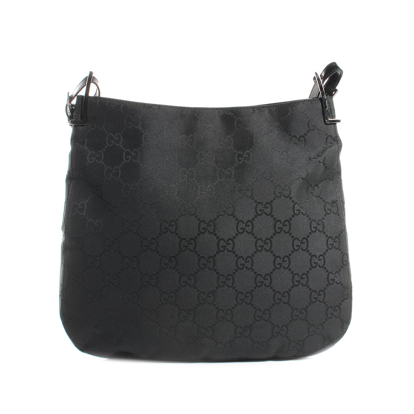 Nylon Monogram Shoulder Bag Black