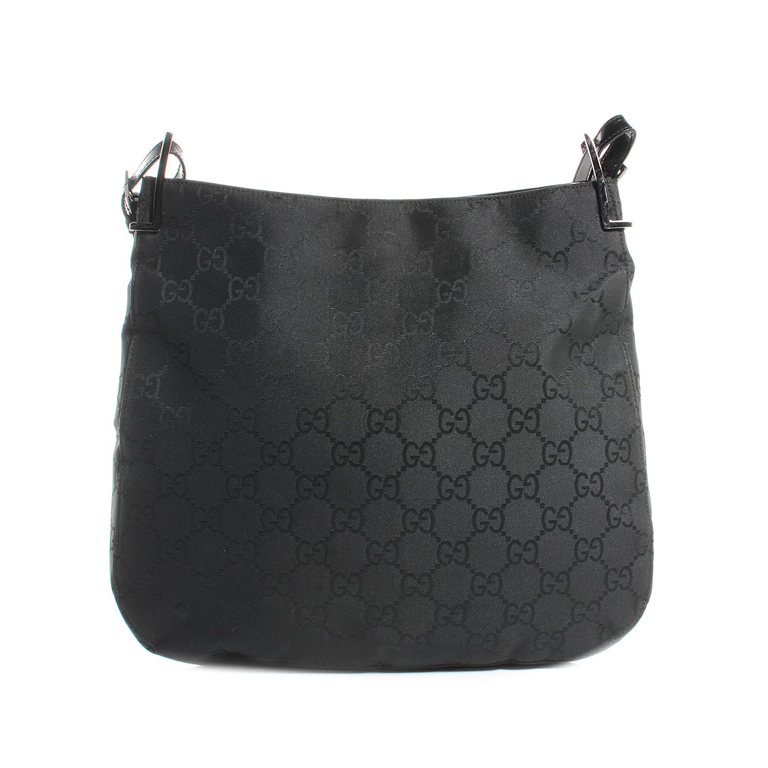 Gucci Nylon Monogram Shoulder Bag Black 1 of 7