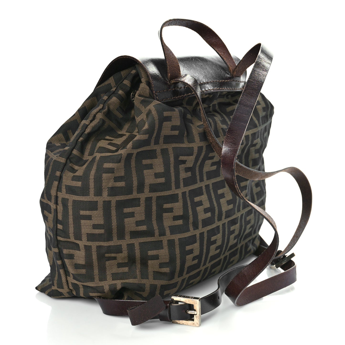 Zucca Drawstring Flap Backpack Tobacco