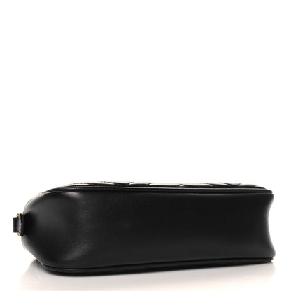 Gucci Calfskin Matelasse Small GG Marmont Chain Shoulder Bag Black 4 of 12