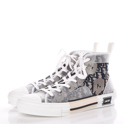Christian Dior Canvas Oblique Mens B23 High Top Sneakers 46 White 3 of 15
