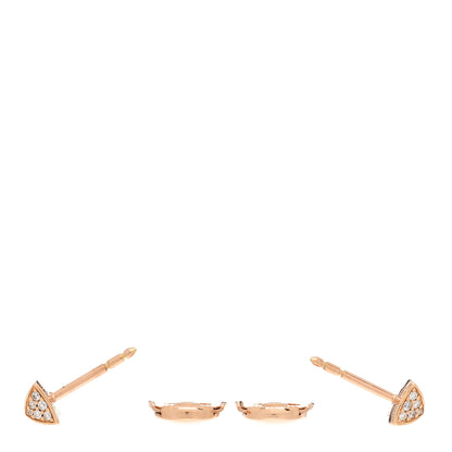 Hermes 18K Rose Gold Diamond Clou d'H Stud Earrings 3 of 5