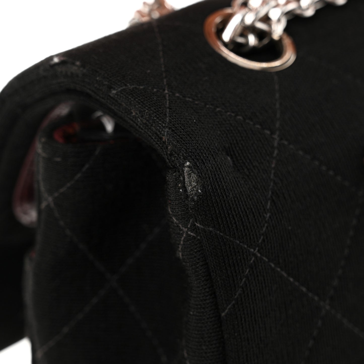 Jersey Quilted Medium Double Flap Black