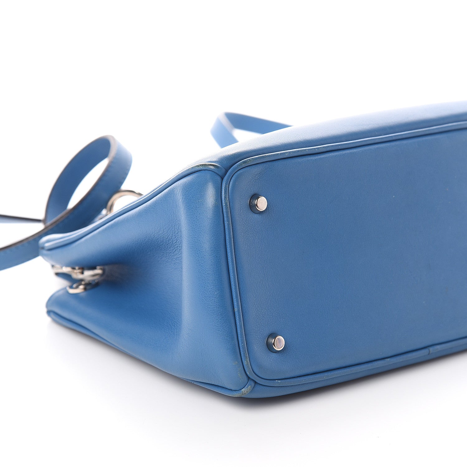 Christian Dior Calfskin Mini Diorissimo Tote Blue 6 of 7