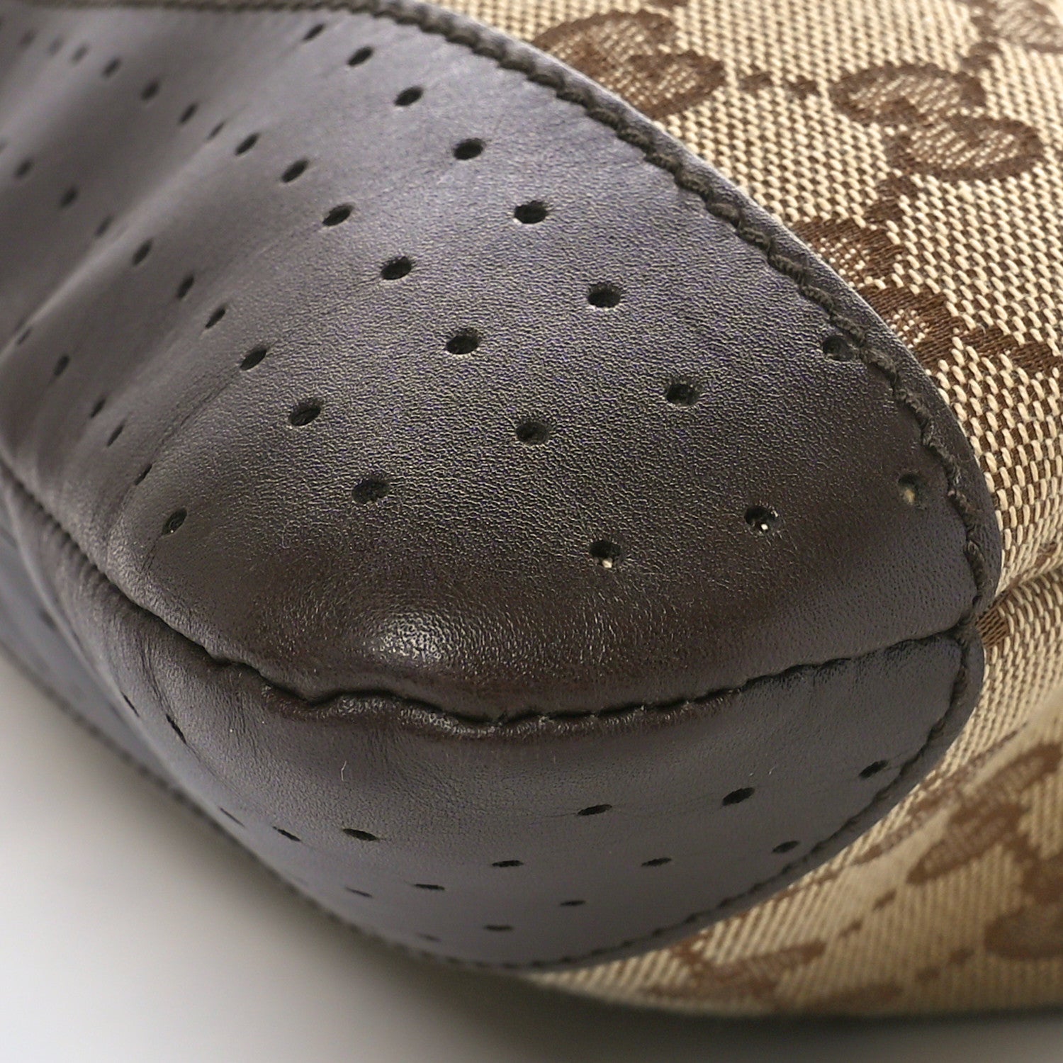 Gucci Monogram Calfskin Perforated Medium Flat Messenger Bag Dark Brown 10 of 10