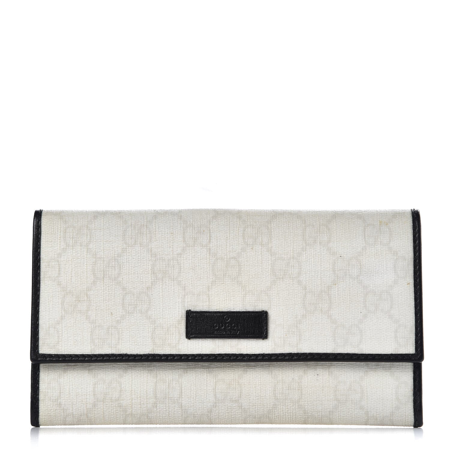 Gucci GG Plus Monogram Continental Wallet Black White 1 of 11