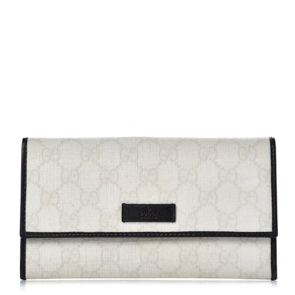 Gucci GG Plus Monogram Continental Wallet Black White 1 of 11