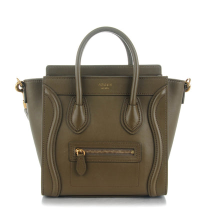 Celine Smooth Calfskin Nano Luggage Khaki 1 of 7