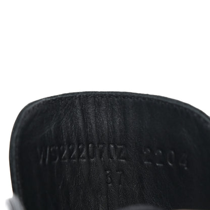 Hermes Glossed Calfskin Funk Ankle Boots 37 Black 6 of 9