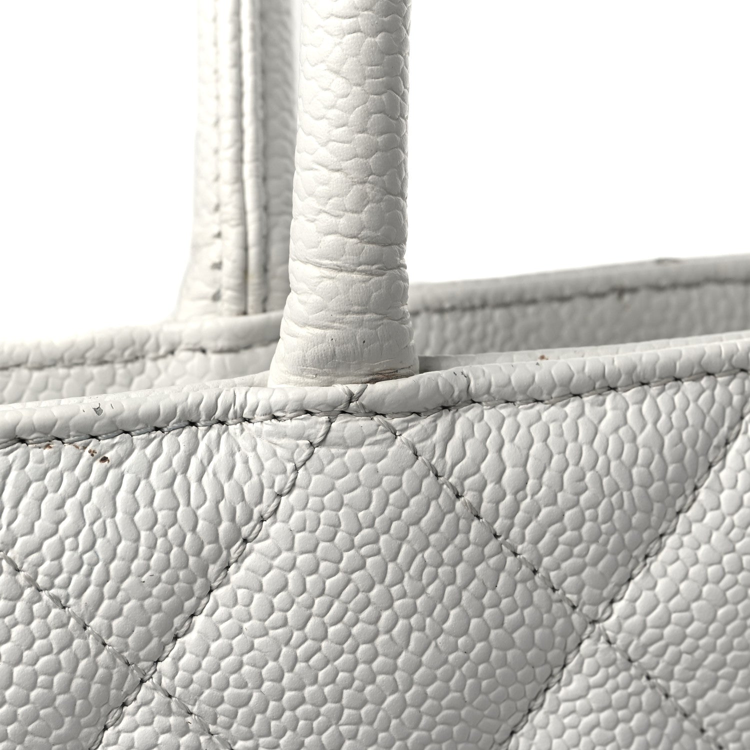 Chanel Caviar Quilted Medallion Tote White 12 of 12
