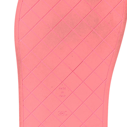 Chanel Lambskin Padded Pool Thong Sandals 38 Pink Orange 7 of 10