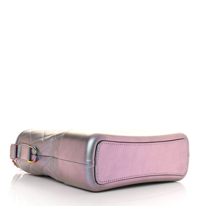 Chanel Iridescent Lambskin Calfskin Quilted Medium Gabrielle Hobo Light Purple 4 of 10