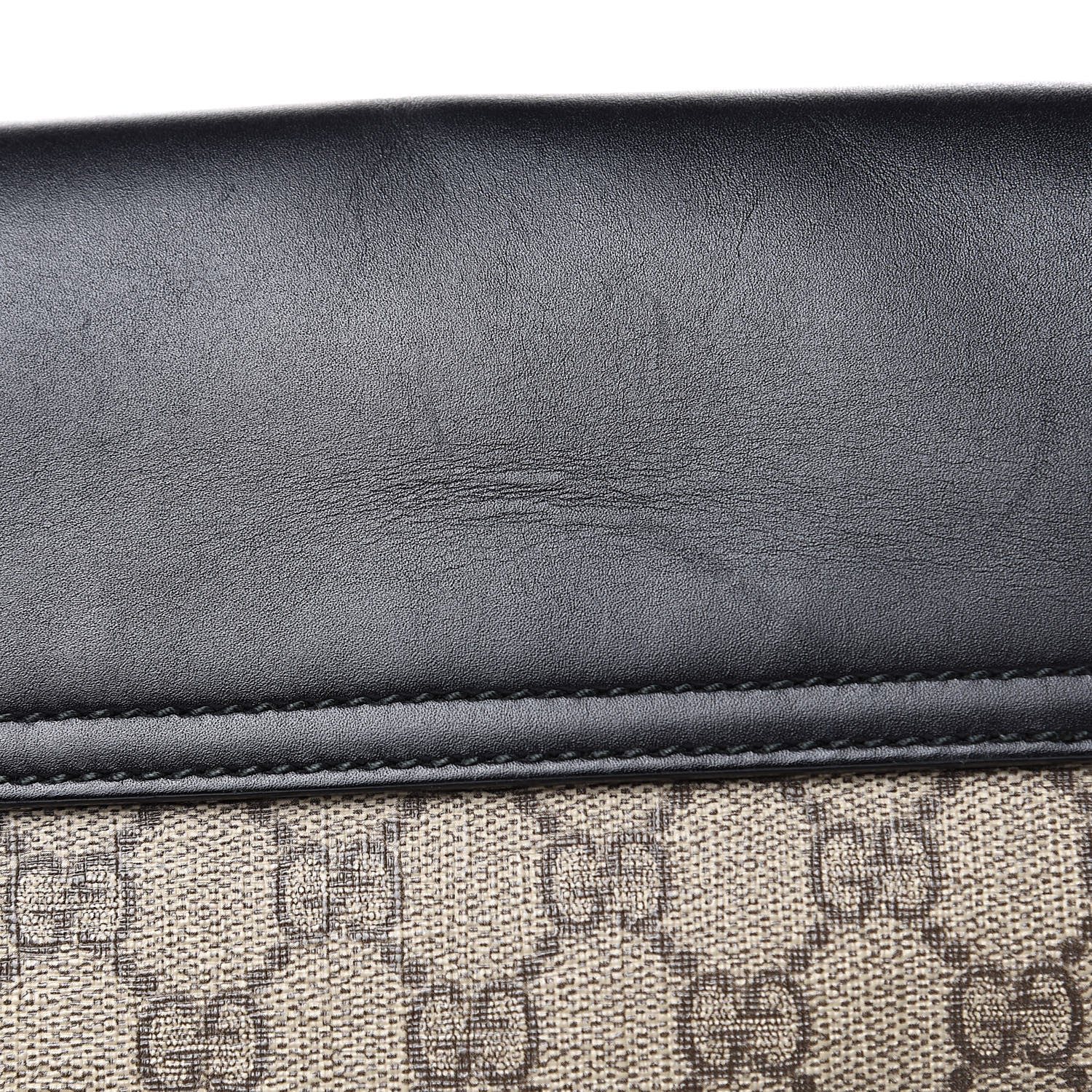 Gucci GG Supreme Monogram Single Buckle Flap Messenger Bag Beige Black 14 of 16