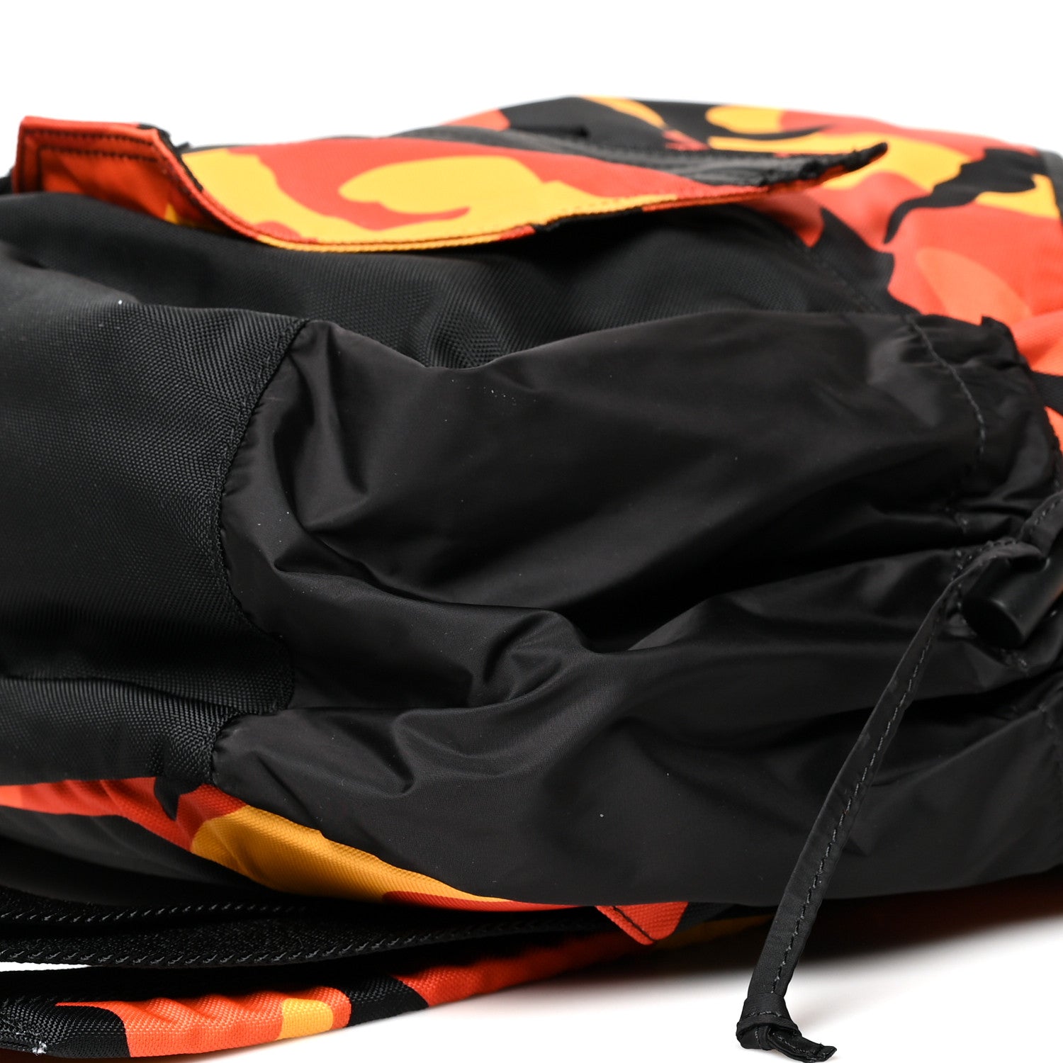 Valentino Garavani Nylon Camouflage Print Backpack Orange Yellow Black 10 of 10