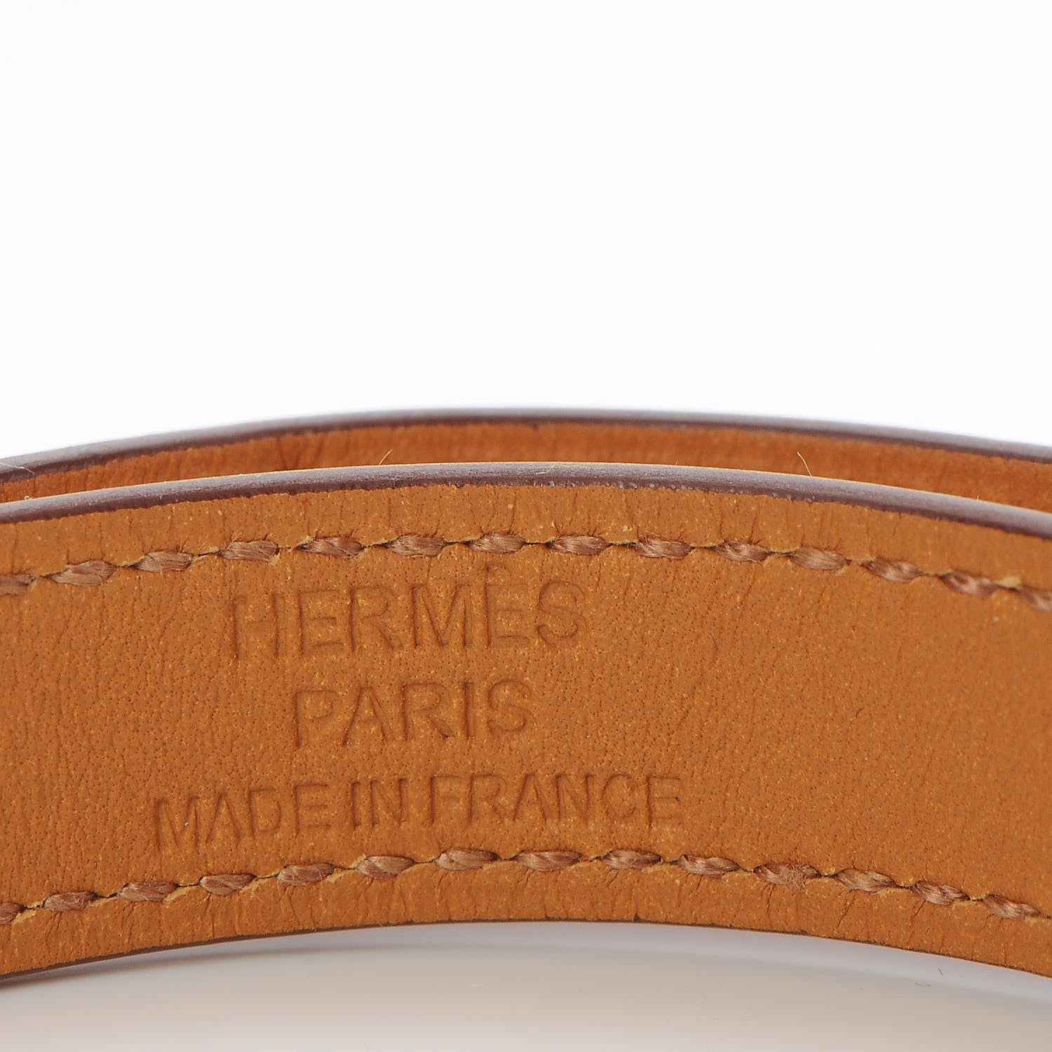 Hermes Epsom Kelly Double Tour Bracelet S Orange 5 of 6
