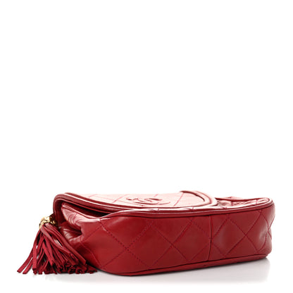 Chanel Lambskin Quilted Tassel Flap Red 4 of 11